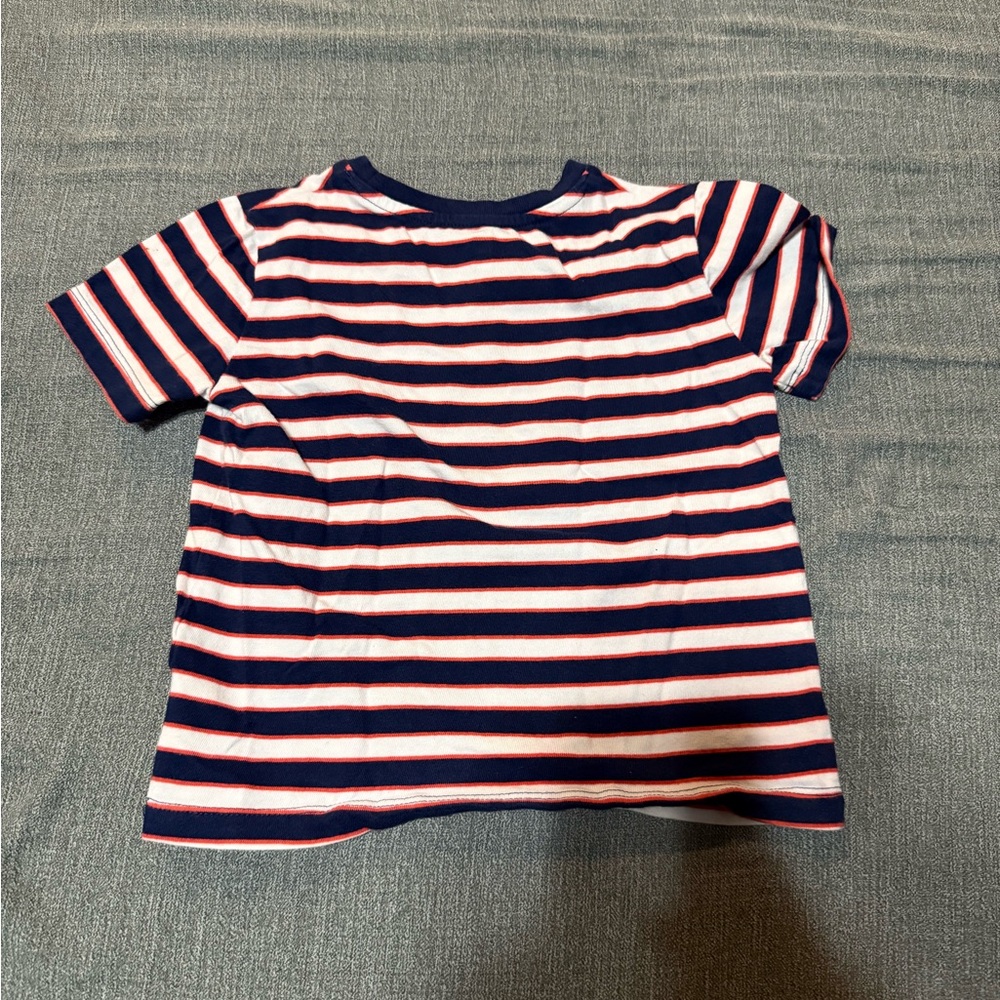 GAP Kids Navy and Red Striped Tee - Picture 2 of 4